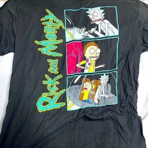 Rick And Morty Vintage T Shirt men's Large Black , Adult Swim L